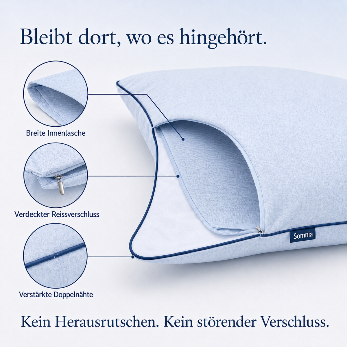 Somnia CoolLock 2er-Set – Kühlende Kissenbezüge 40×80